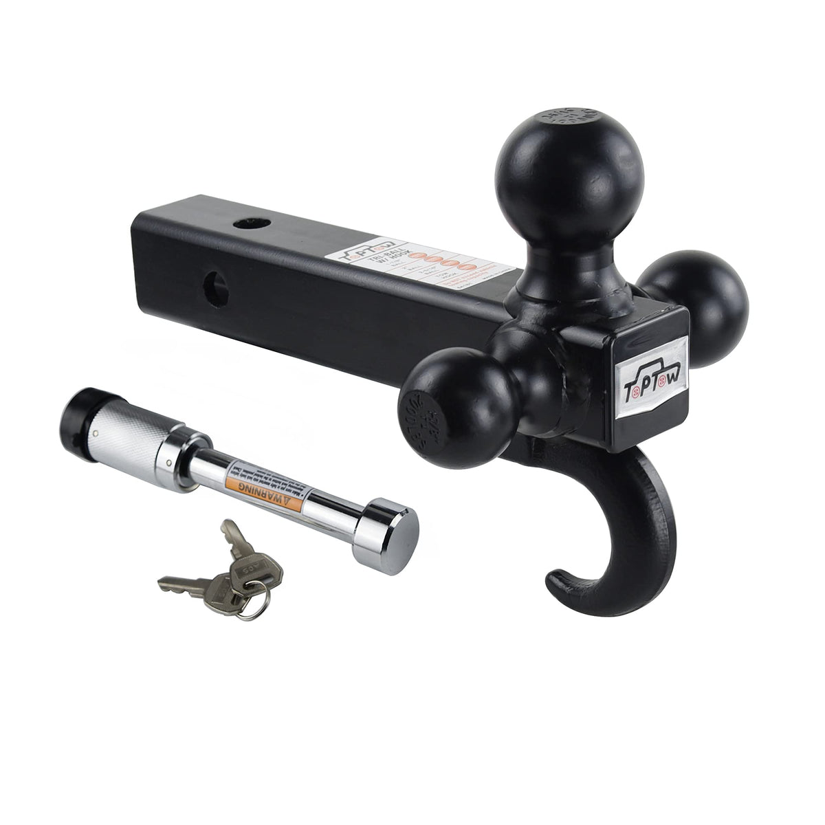 TOPTOW front view tri-ball mount showing all three balls for versatility