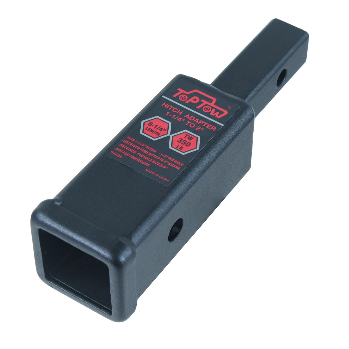 TOPTOW side profile showing 6-1/4" extension measurement for clearance benefit