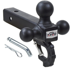 TOPTOW installed in a 2-inch receiver demonstrating quick, tool-free setup benefit