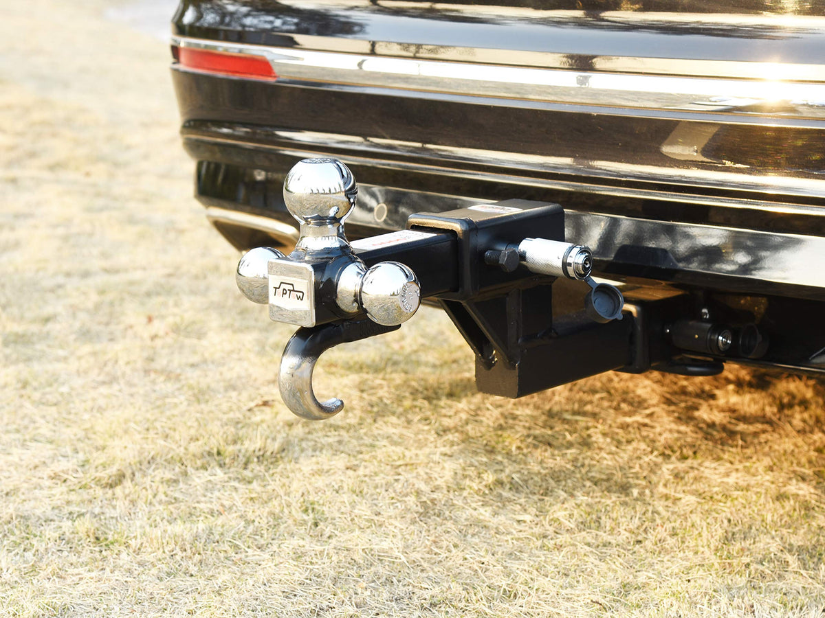 TOPTOW installed on vehicle recessed receiver giving extra space and safety