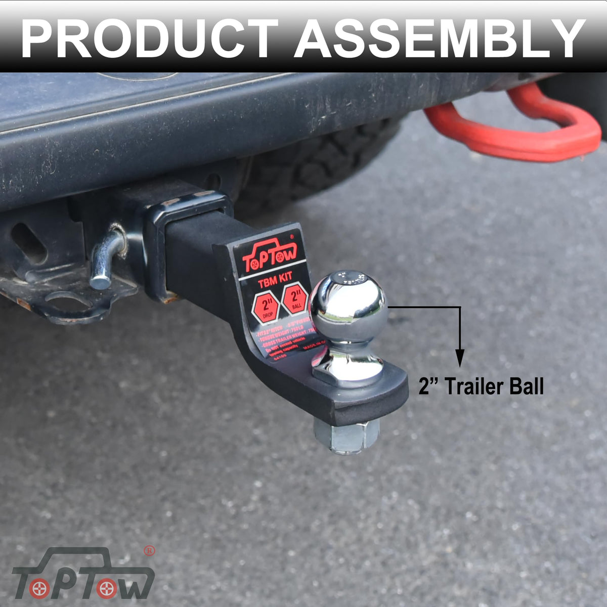 TOPTOW mounted on truck showing real-world towing readiness benefit