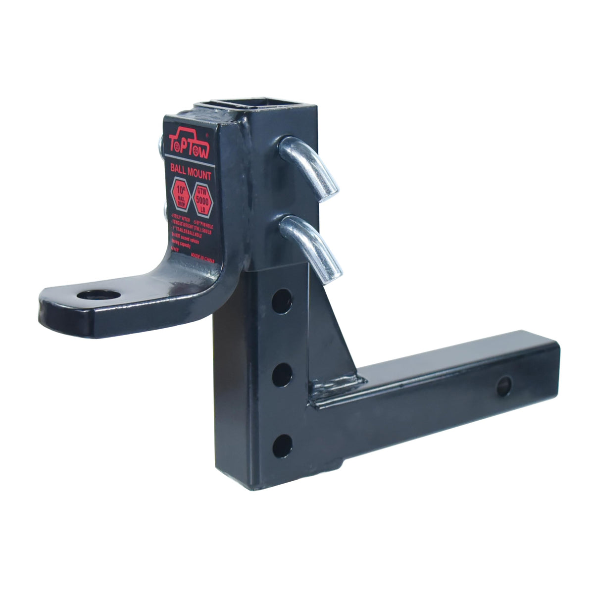 TOPTOW side profile installed in a 2 inch receiver demonstrating stable fit