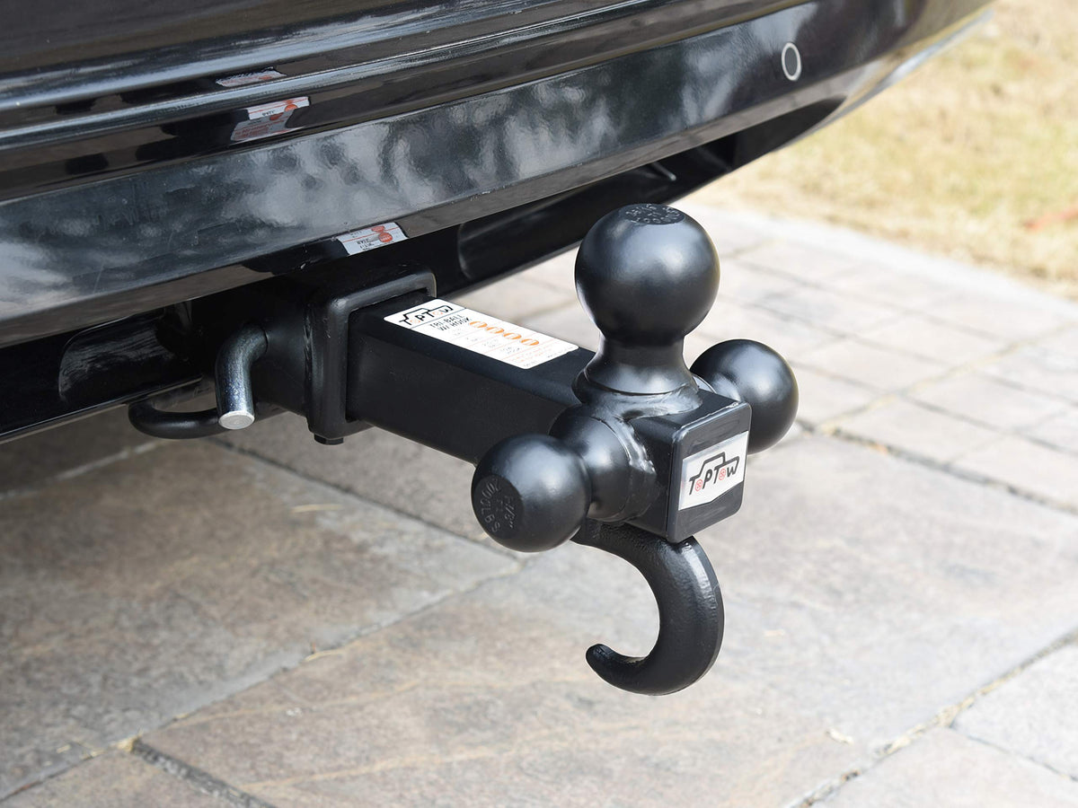 TOPTOW installed in a 2-inch receiver on vehicle, demonstrates easy fit