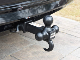 TOPTOW installed in a 2-inch receiver on vehicle, demonstrates easy fit