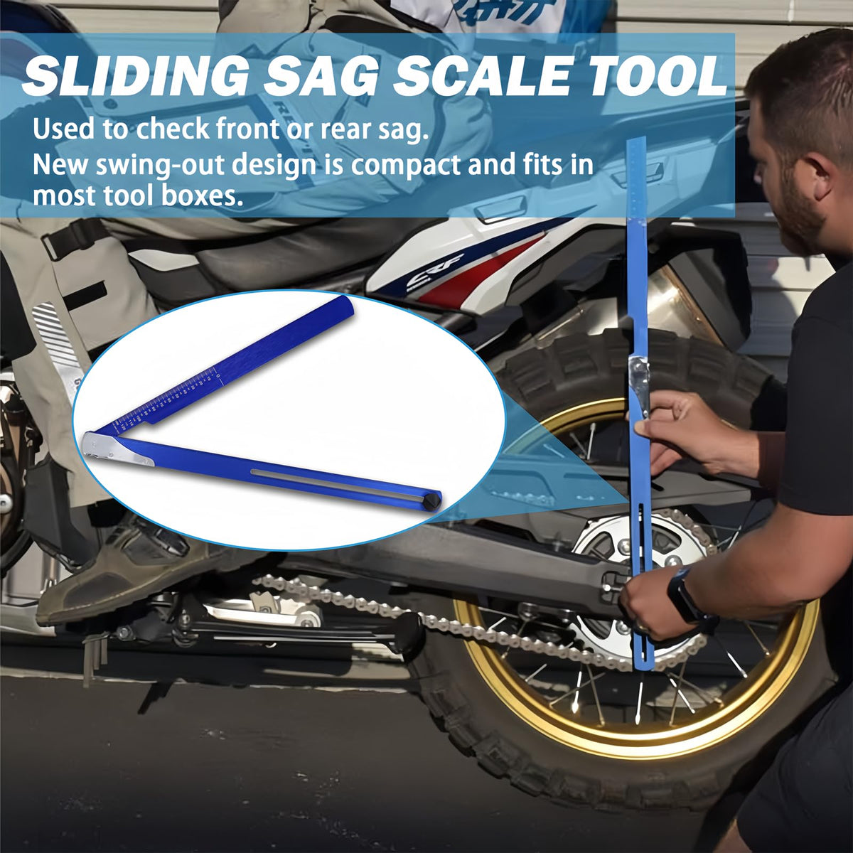 TOPVOP auto tapered cone close-up fitting axle for repeatable sag measurements
