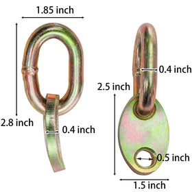 TOPZEA close-up of 1/2 inch eye bolt and large loop showing easier chain and strap attachment