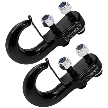 TOPZEA front view packaged hooks showing ready-to-install pair and benefit of complete kit