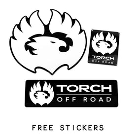 TORCH Off Road kit next to ruler showing leaf plate thickness and scale