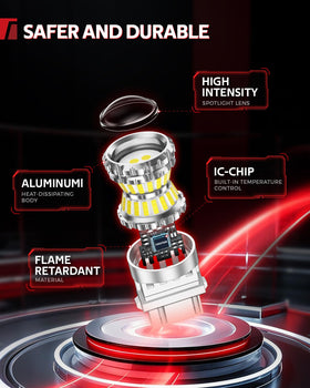 Torchbeam beam pattern on dark road illustrating uniform illumination benefit