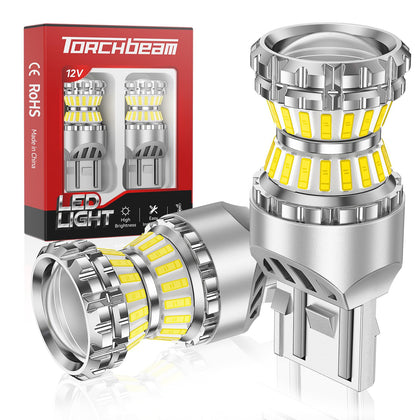 Torchbeam front view of two bulbs showing compact plug-and-play benefit