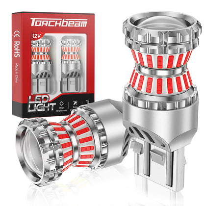 Torchbeam front packaging showing two bulbs and features for quick selection