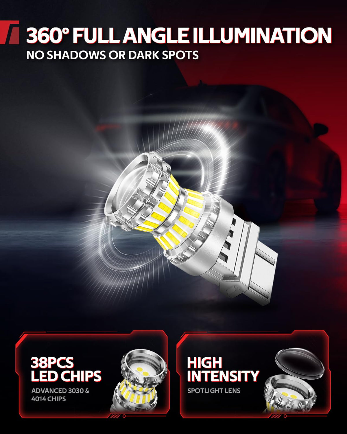 Torchbeam installed as reverse light showing improved rear visibility benefit