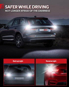 Torchbeam reverse light illuminating street improving rear visibility