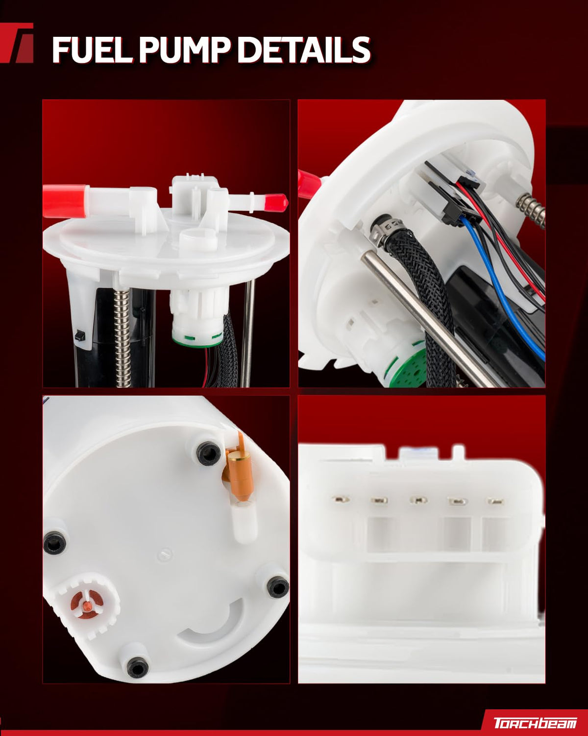 Torchbeam top sending unit close-up showing accurate fuel level readings benefit