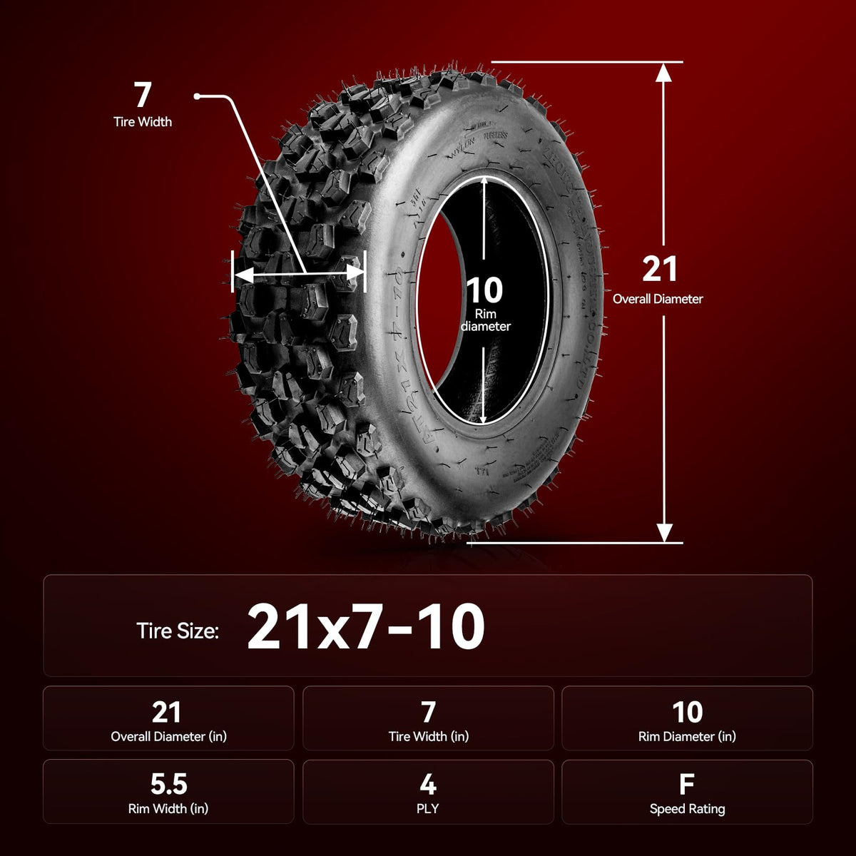 Torchbeam close-up of Z-116 tread pattern highlighting mud-shedding grooves and grip