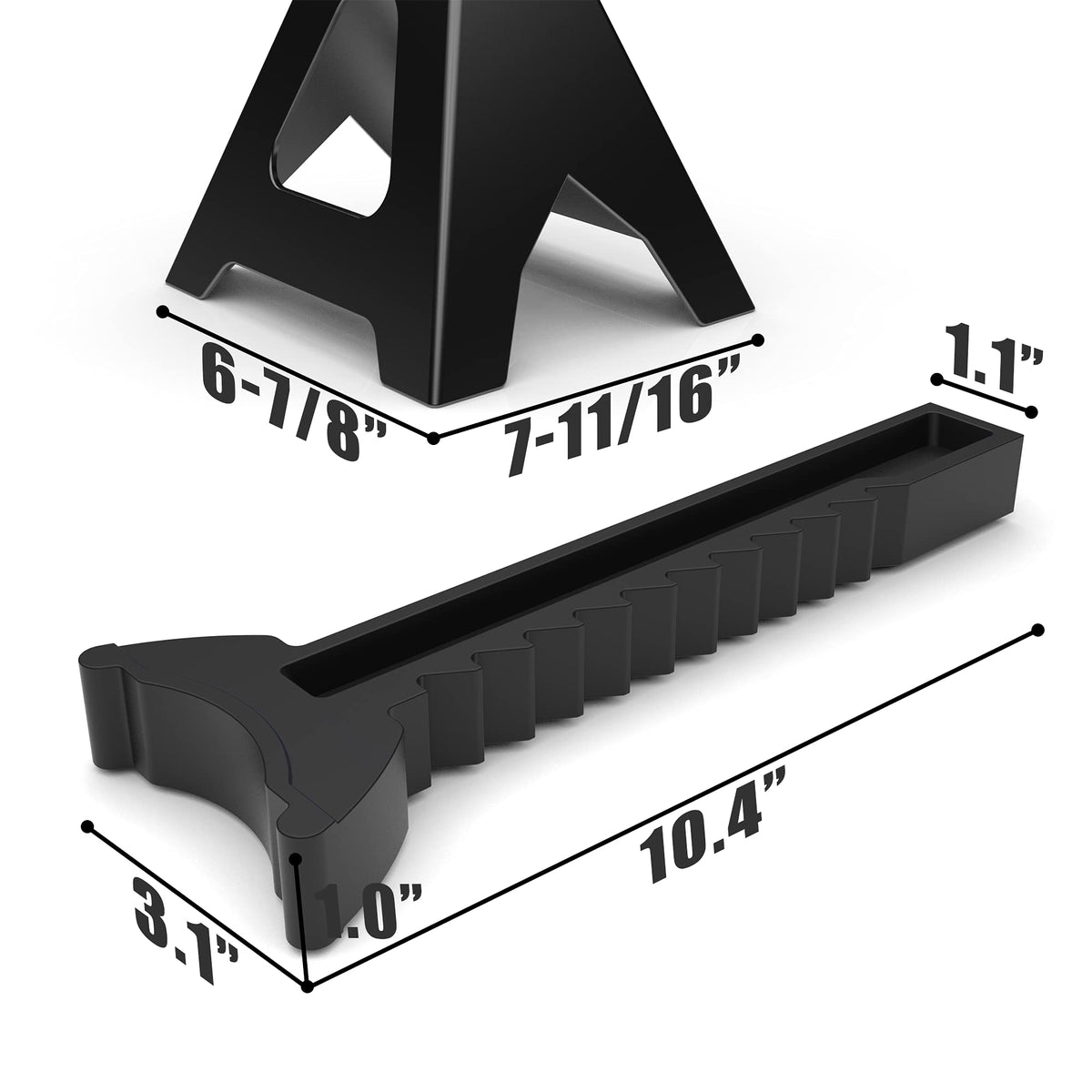 Torin wide pyramid base detail improving stability on concrete
