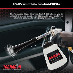 Tornador Black in a detailing bay illustrating fast, efficient workflow
