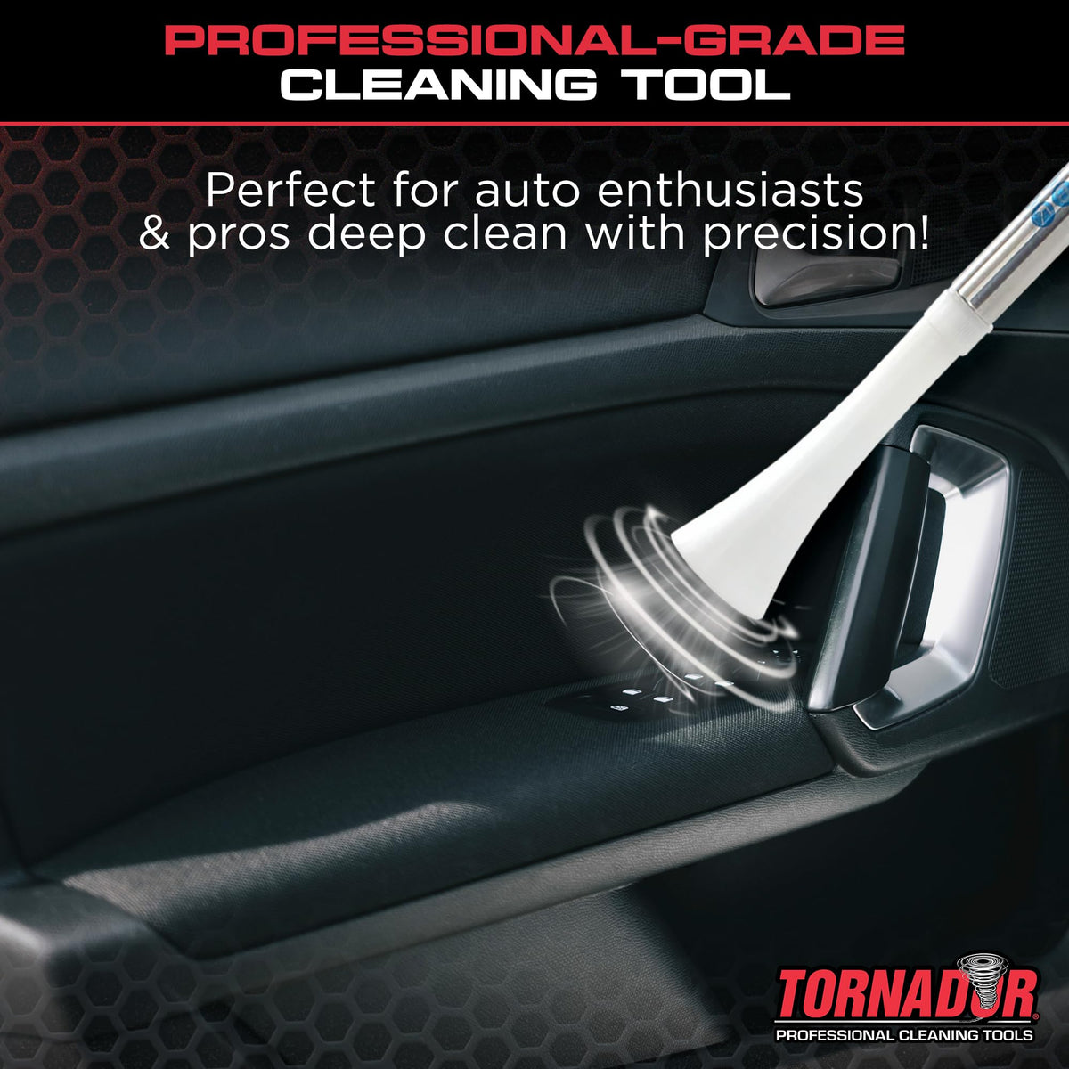 Tornador assembled parts installed on the gun for immediate restored cleaning performance