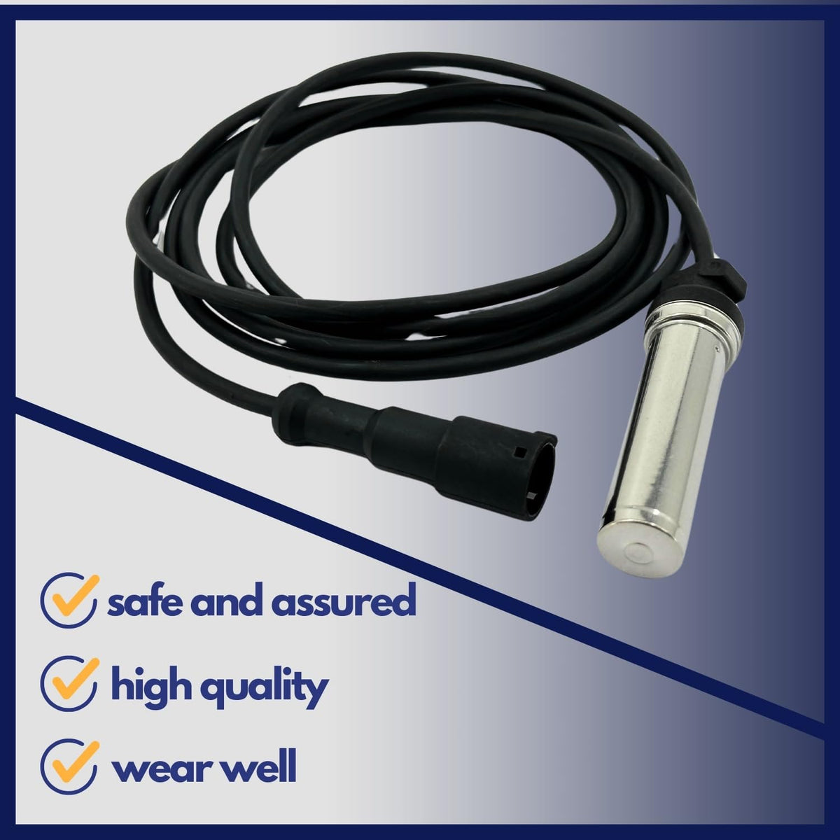 Torque side profile of straight sensor housing illustrating compact design and robust construction