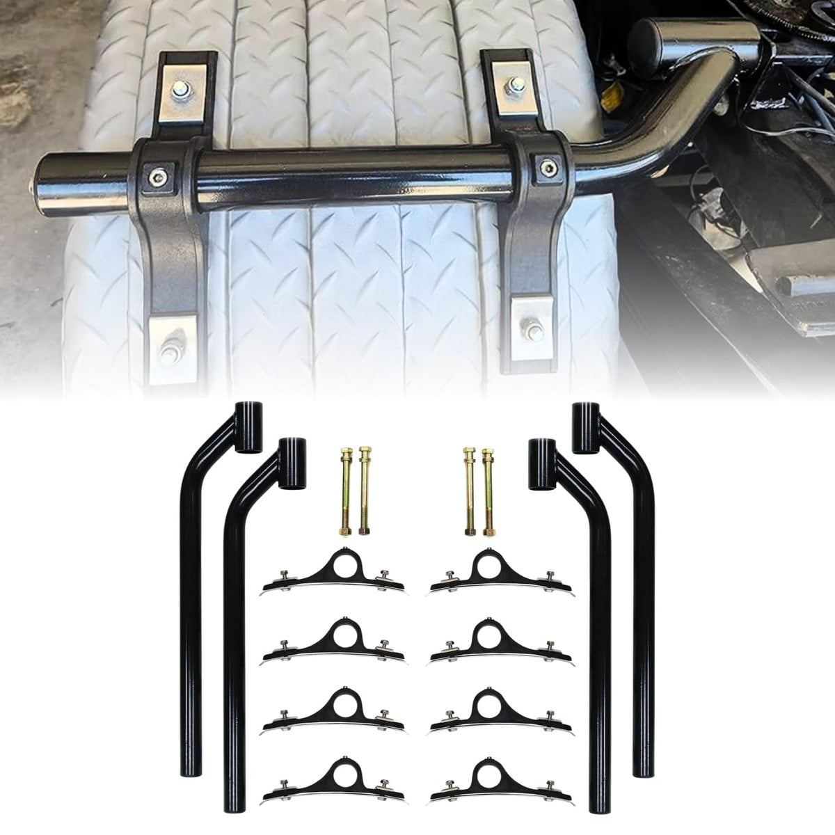 TORQUE bracket kit front view showing components and easy installation benefit