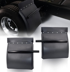 TORQUE quarter fender front view showing sleek black poly and protection benefit