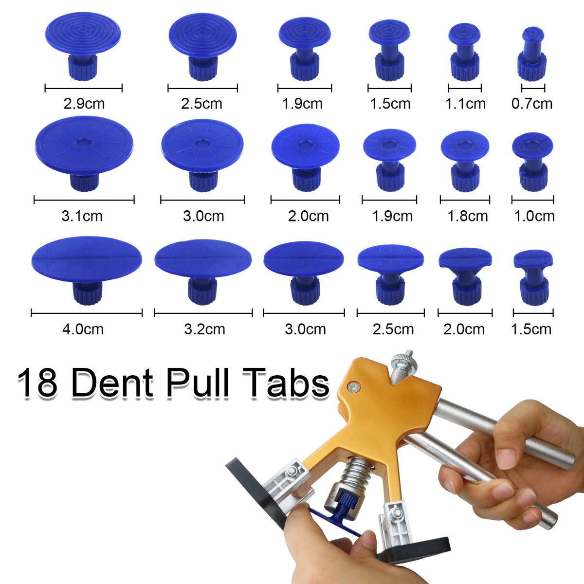 Tosucs in use on car door demonstrating efficient dent lifting and time savings