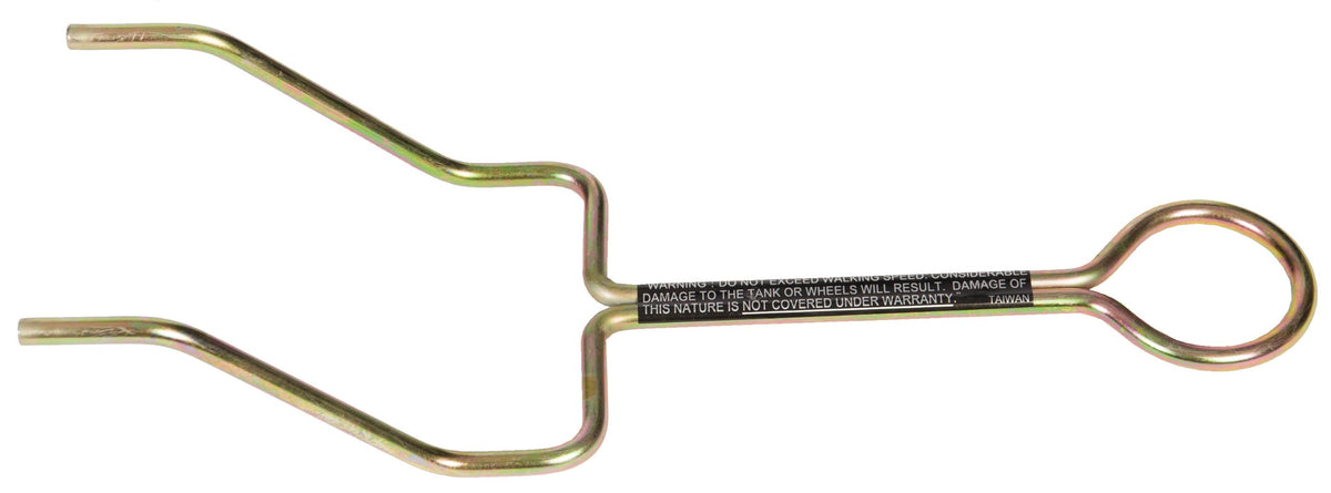 Tote-N-Stor towing bracket front view showing ring and hooks for easy towing