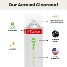 TouchUpDirect clearcoat spraying on panel demonstrating easy application benefit
