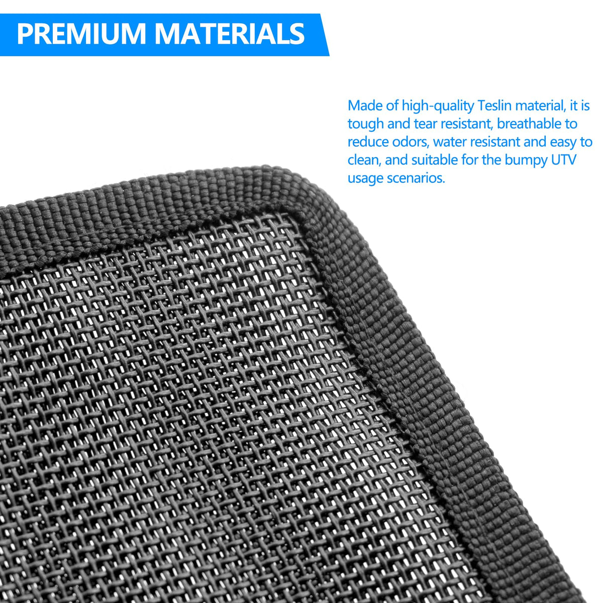 Toughnics mesh bag in use on trail reducing onboard trash