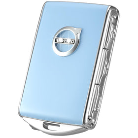 TOUPHY blue zinc alloy key cover front view showing precise button alignment and premium look