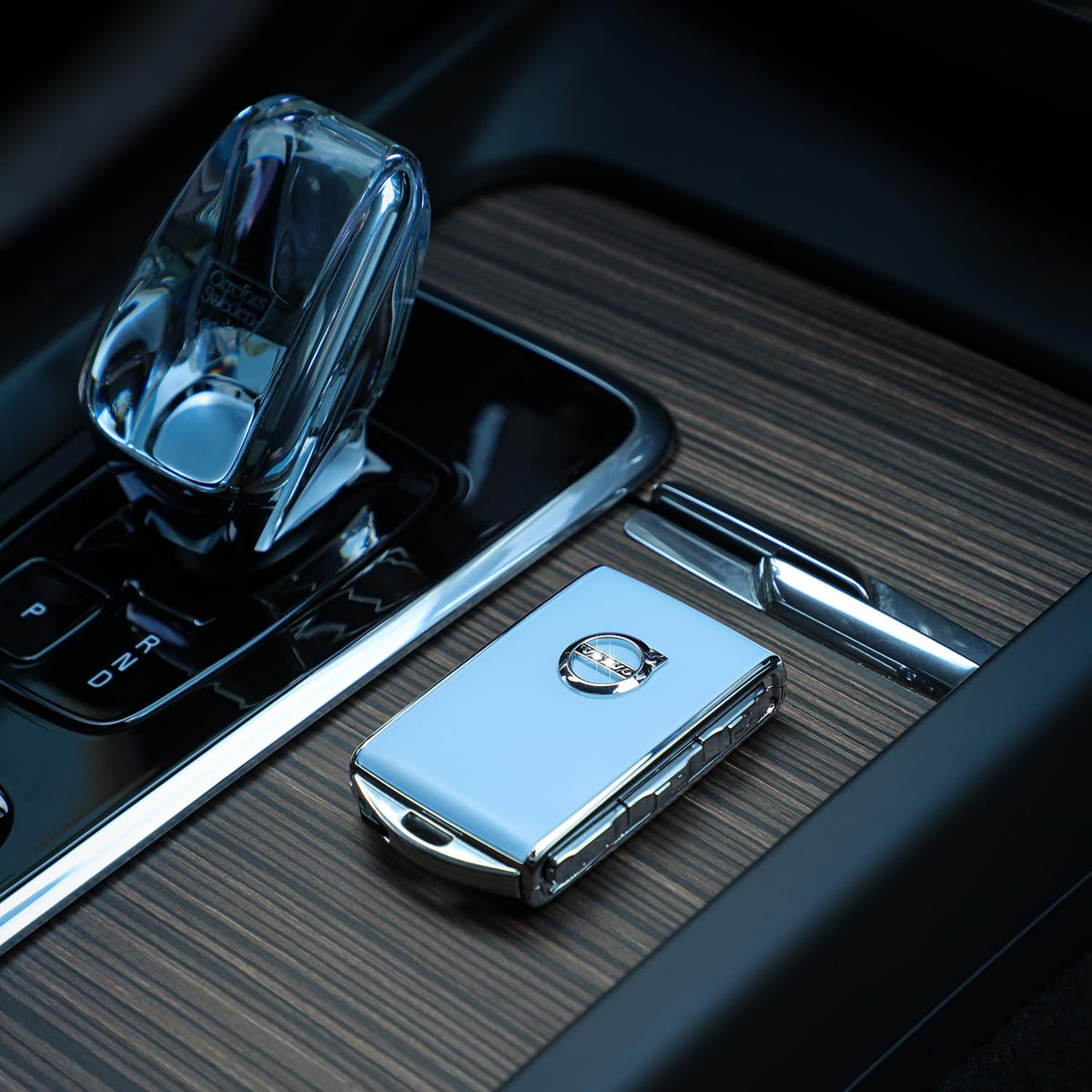 TOUPHY key cover on Volvo center console showing style upgrade and everyday protection