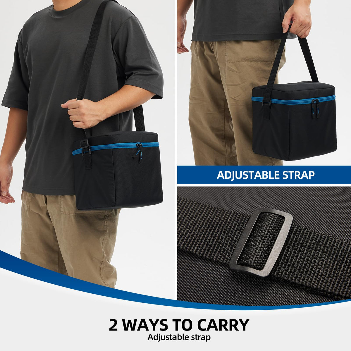 TOURCYCLE open bag with double-zip for fast access and organized storage
