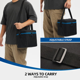 TOURCYCLE open bag with double-zip for fast access and organized storage