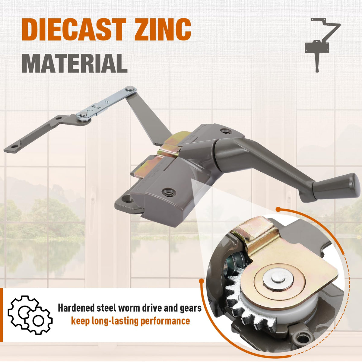 Touri split arm assembly side profile highlighting steel arm strength benefit