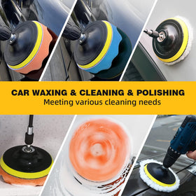 TOWBRUS foam sponges and white wool polishing pads with backer for buffing and waxing