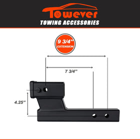 Towever matte black finish detail resisting corrosion and wear