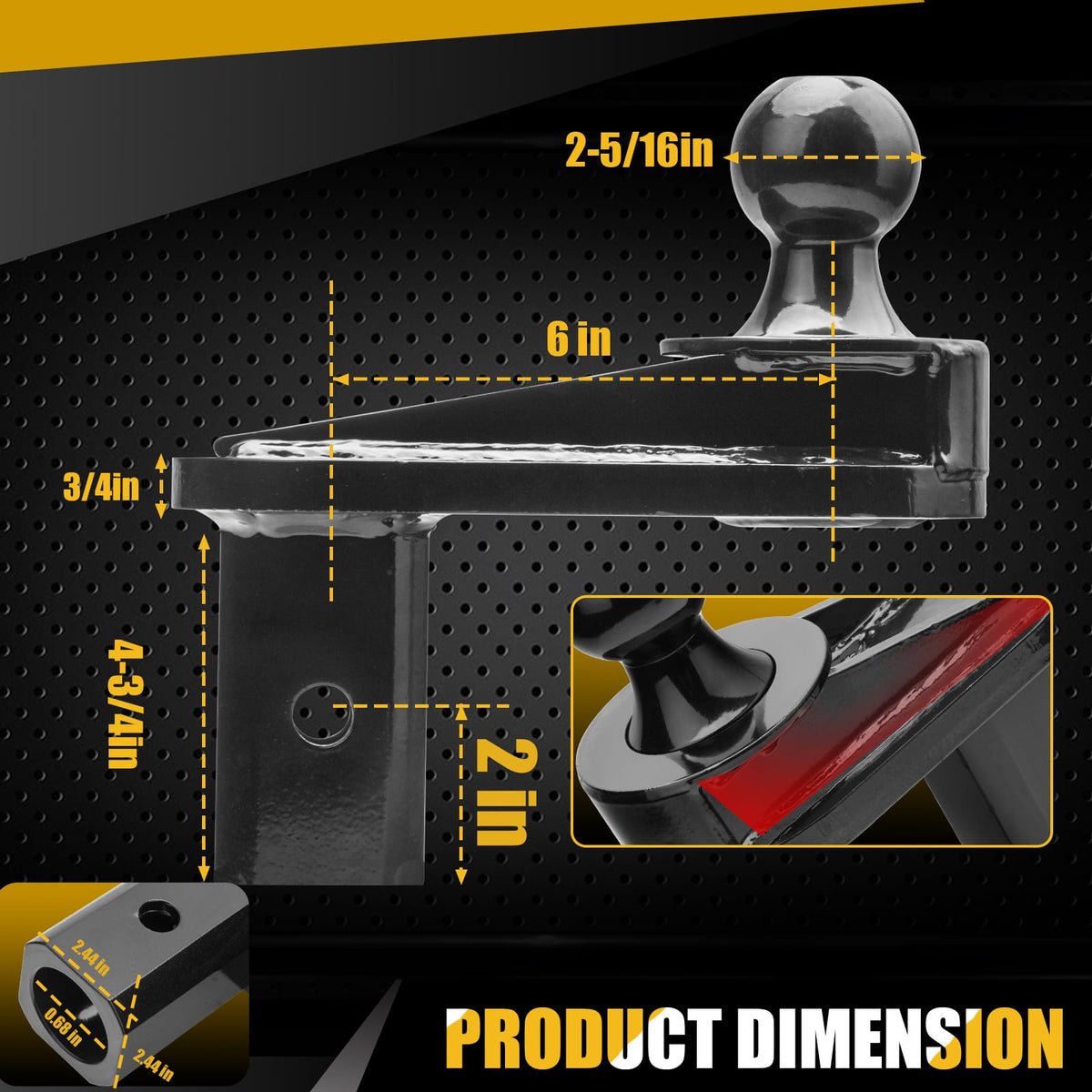 TOWGUARD ball and shank connection demonstrating secure forged-steel join