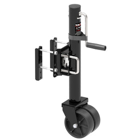 TOWKING front view showing compact dual-wheel jack for stable support