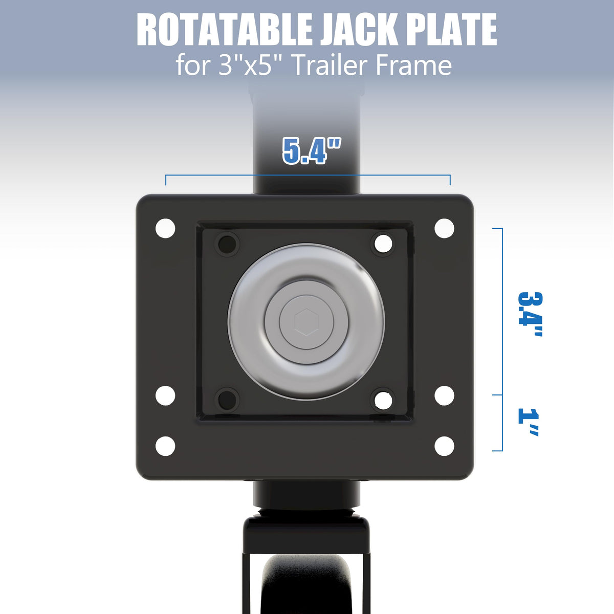 TOWKING 8 inch spoke wheel close-up for easier trailer maneuvering