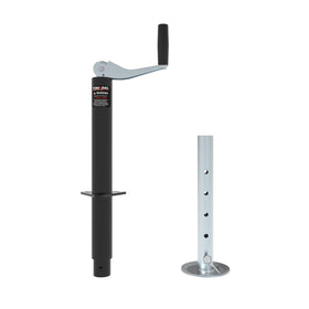 TOWKING A-frame front view showing compact tongue jack and sturdy base, increases hitching stability