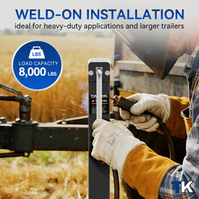 TOWKING adjustable drop leg detail illustrating extra height range for versatile use