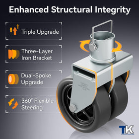 TOWKING reinforced bracket closeup with dual side plates for superior strength benefit