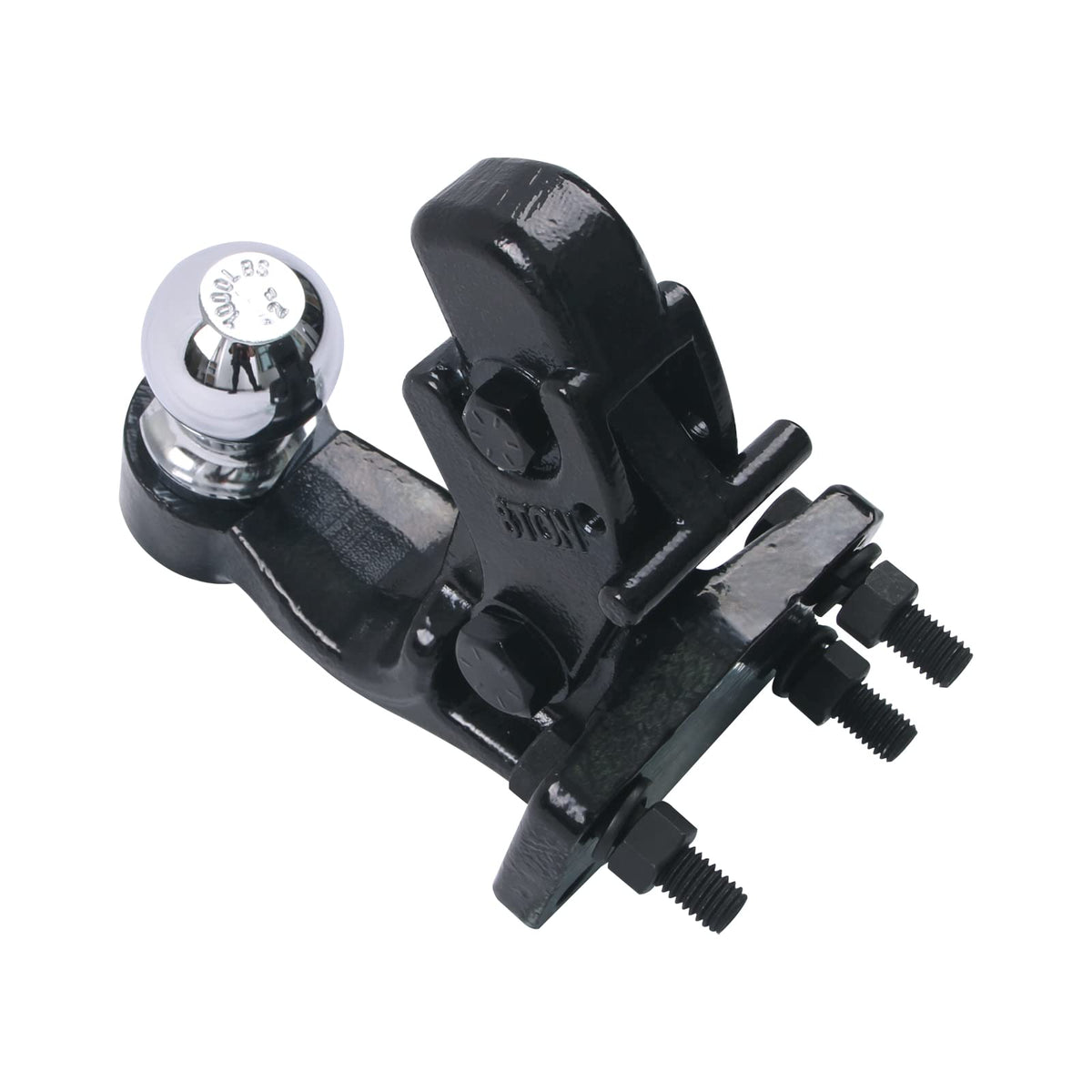 TOWKING chrome 2" hitch ball close detail showing corrosion protection benefit