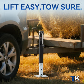 TOWKING close-up of crank handle for easy manual lifting and dependable operation
