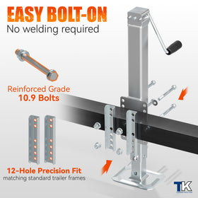 TOWKING close-up of recommended weld area for secure attachment benefit