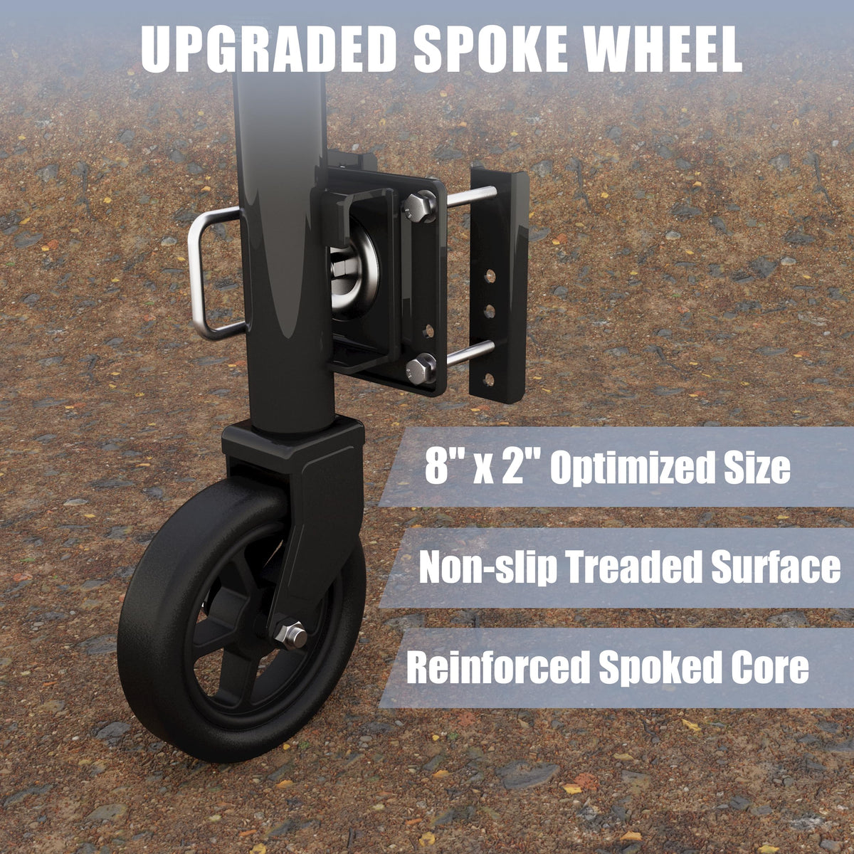 TOWKING extended height comparison illustrating 10" vertical lift