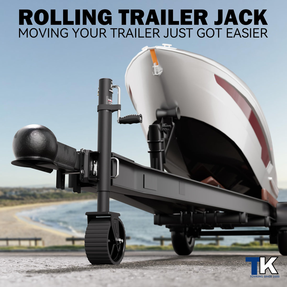TOWKING extended height with scale showing 13-inch lift capability