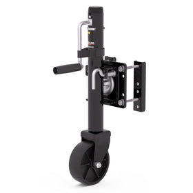 TOWKING jack front view showing compact design and easy hitching benefit