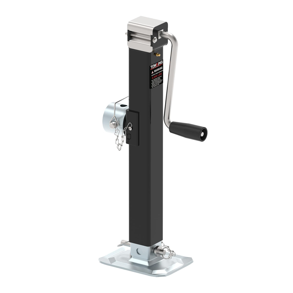 TOWKING front view of mounted jack showing sturdy support and durability