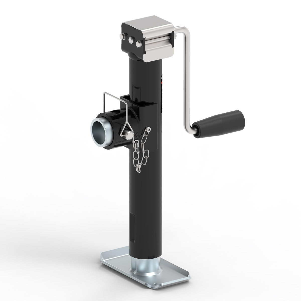 TOWKING front view of pipe-mount jack showing solid build and easy access